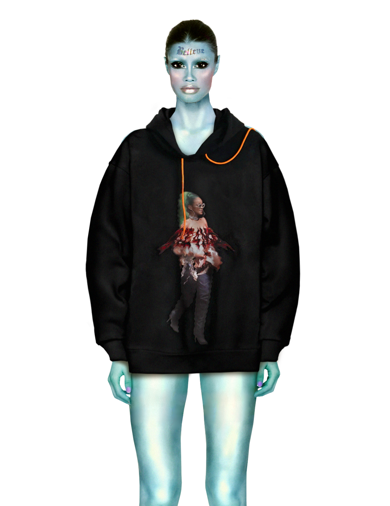 HIGH AT THE MET BALL Print hoodie