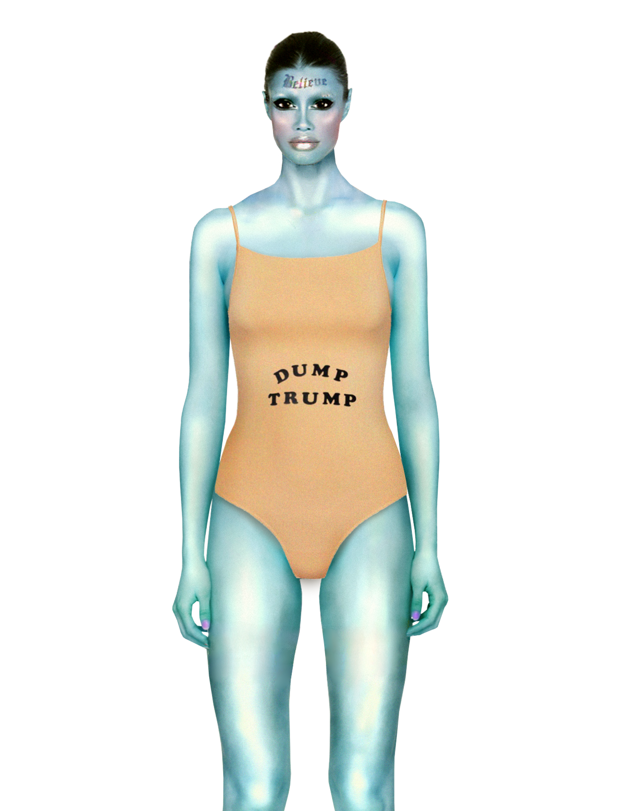 Dump Trump beige bodysuit