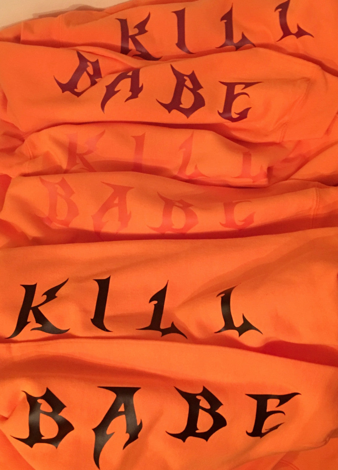 Oversized KILL BABE Sweater in Orange